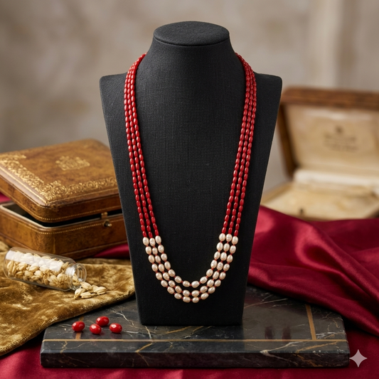 Coral and pearl Necklace