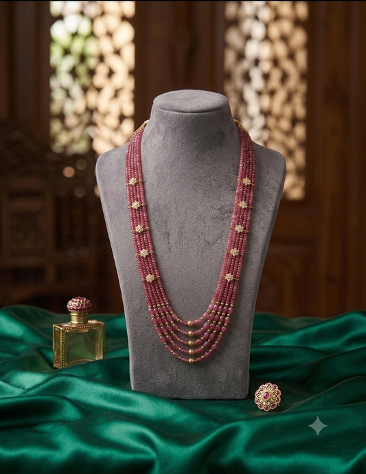 Pink CZ beads Necklace