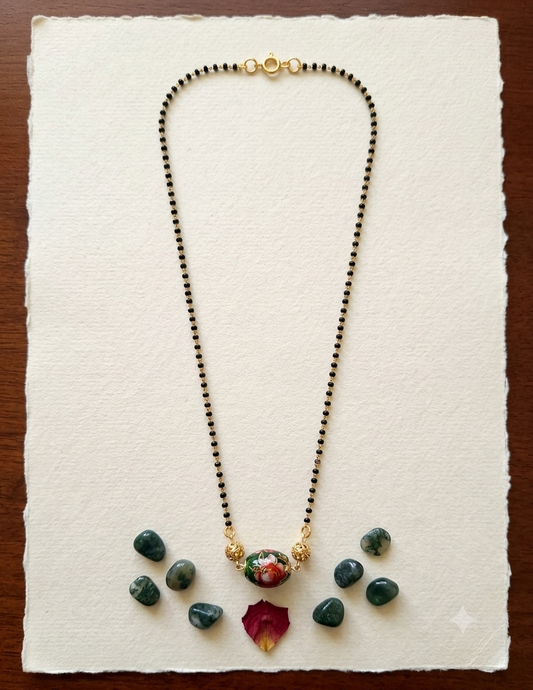 Green Japanese Bead Mangalasutra