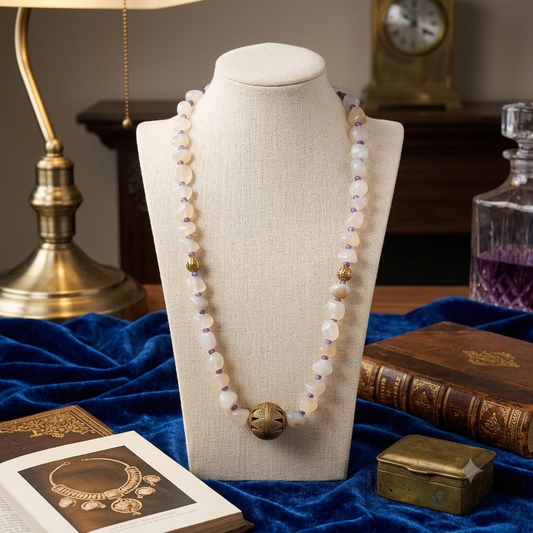 White agate nuggets Necklace