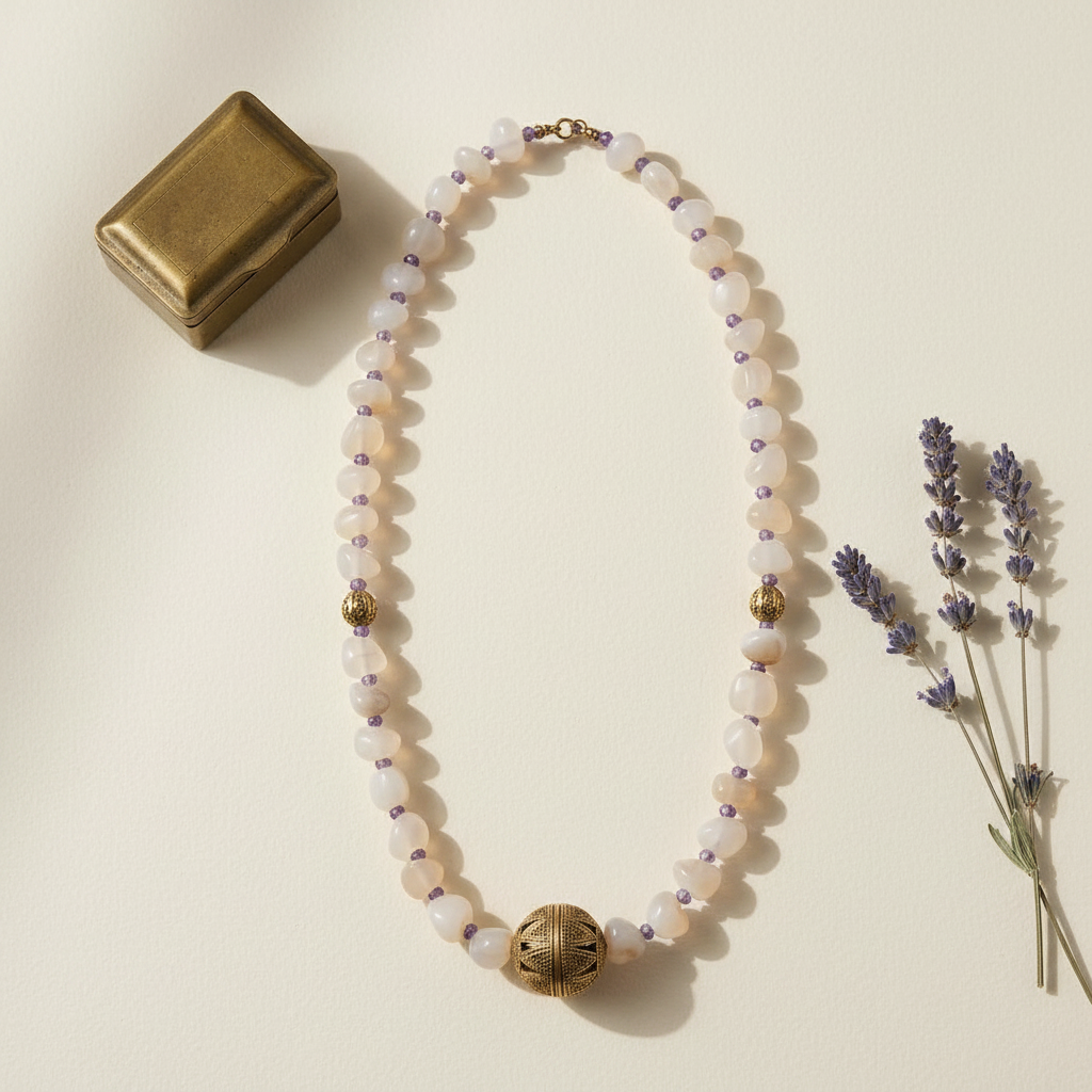 White agate nuggets Necklace