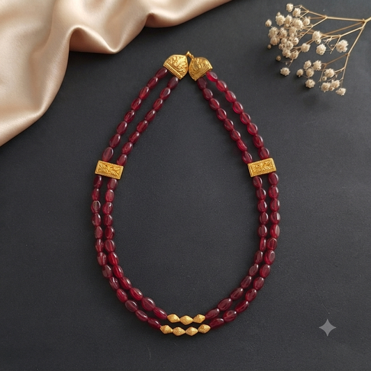 Customised Two Layer onyx  Necklace