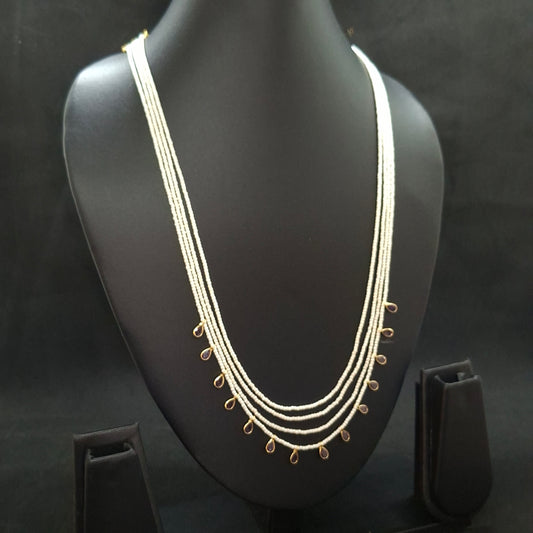 Jeco Beads with Polki Drops Necklace