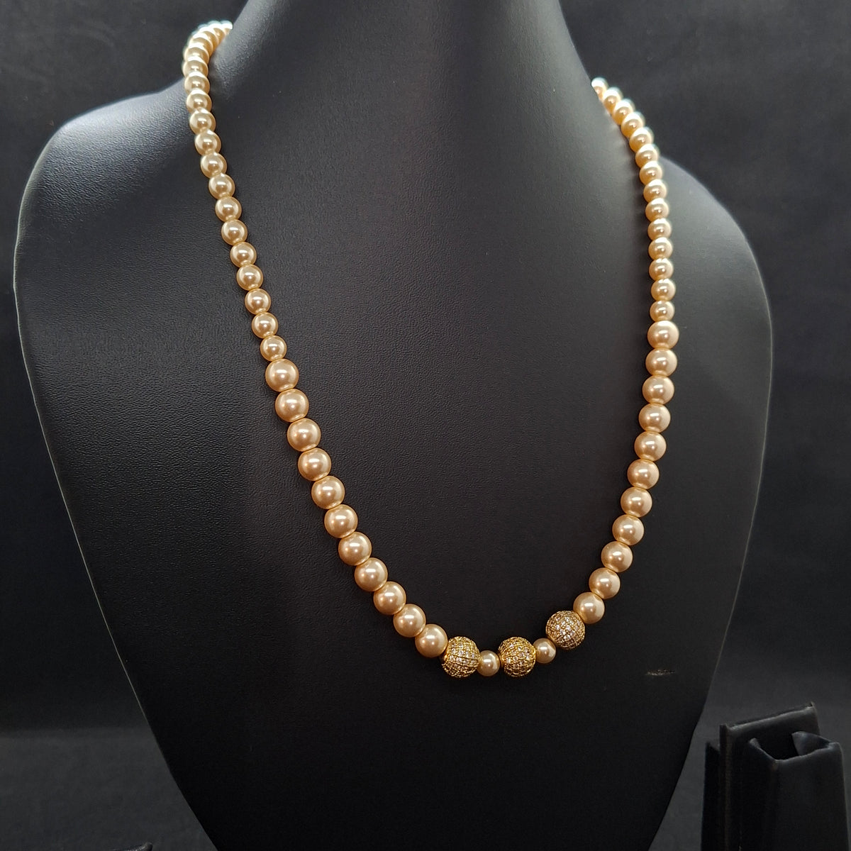 Swaroski Pearl  and AD stone Necklace