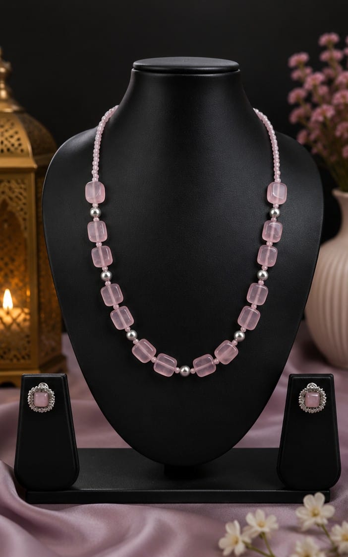 square Agate Necklace