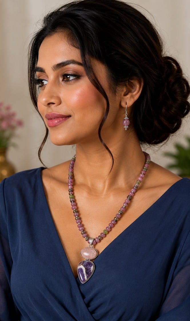 Natural Stone Pendant Necklace