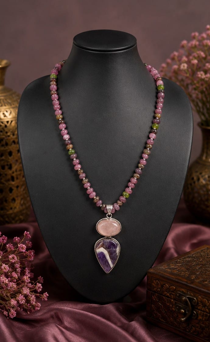 Natural Stone Pendant Necklace