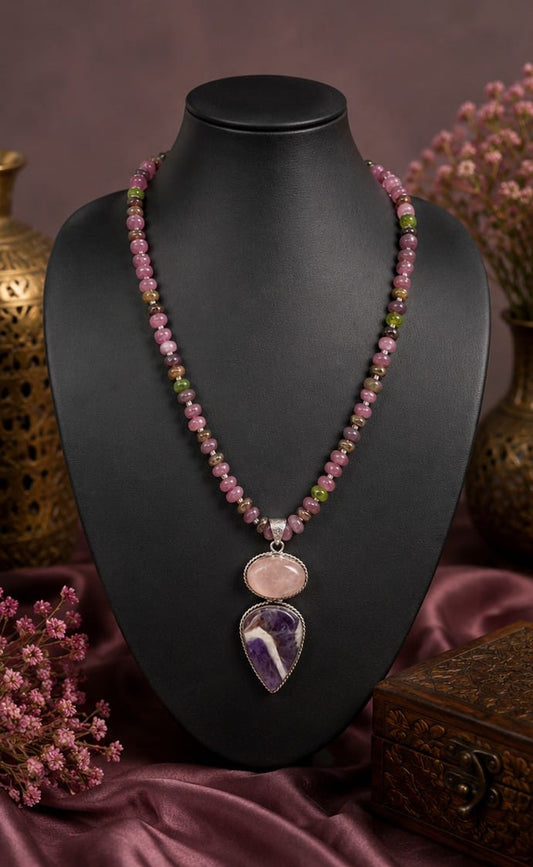 Natural Stone Pendant Necklace