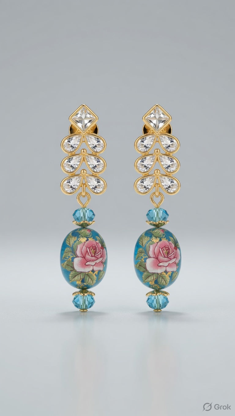 Changeable Stud Earrings with Japanese Beads