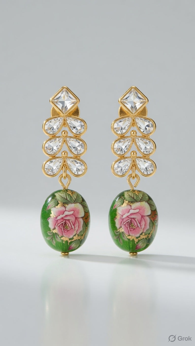 Changeable Stud Earrings with Japanese Beads